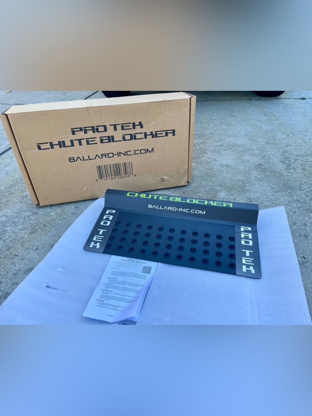 Ballard Pro/Tek Chute Blocker – Closure Plate A – New/Unused